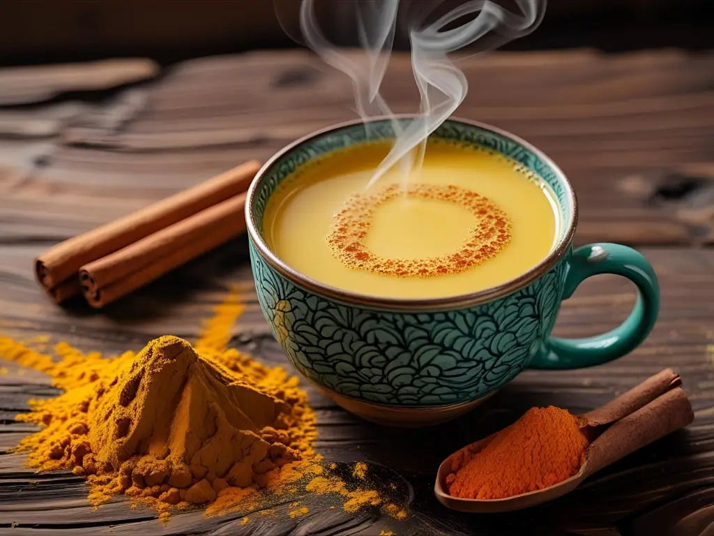 حليب الكركم الذهبي