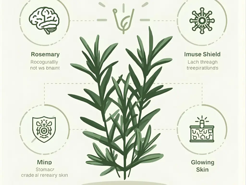 فوائد اكليل الجبل (الروز ماري) الصحية والجمالية