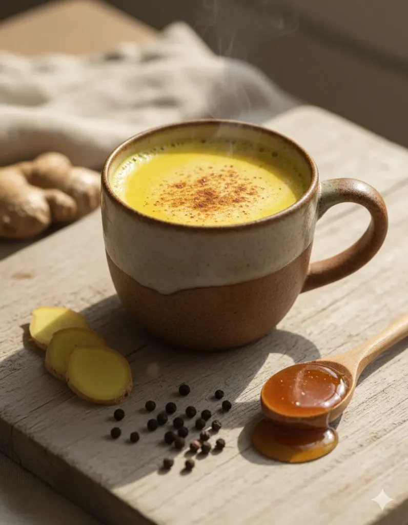 وصفة حليب الكركم الذهبي المعزز للمناعة